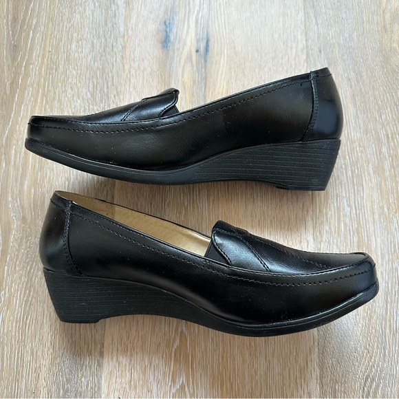 Kozi Black Wedge Heel Loafers - EU 41 - Picture 3 of 15